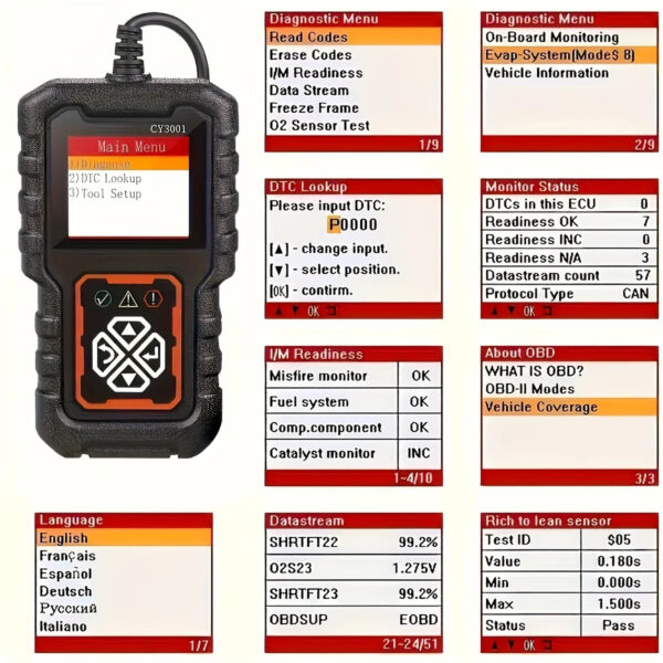 OBD2 Fault Detection Device CY3001