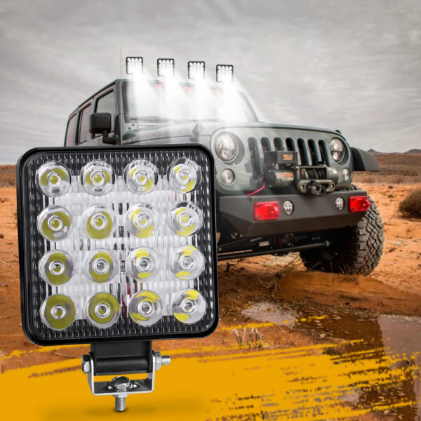 Round 16LED 42W Work Light Bar