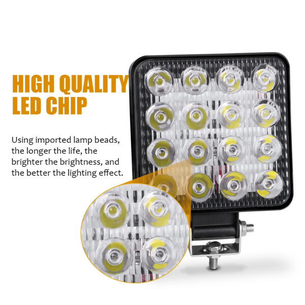 Round 16LED 42W Work Light Bar