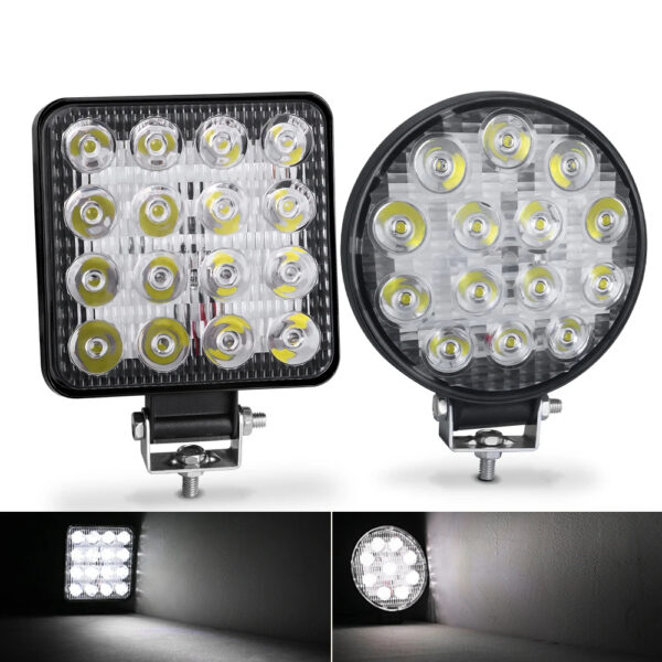 Round 16LED 42W Work Light Bar